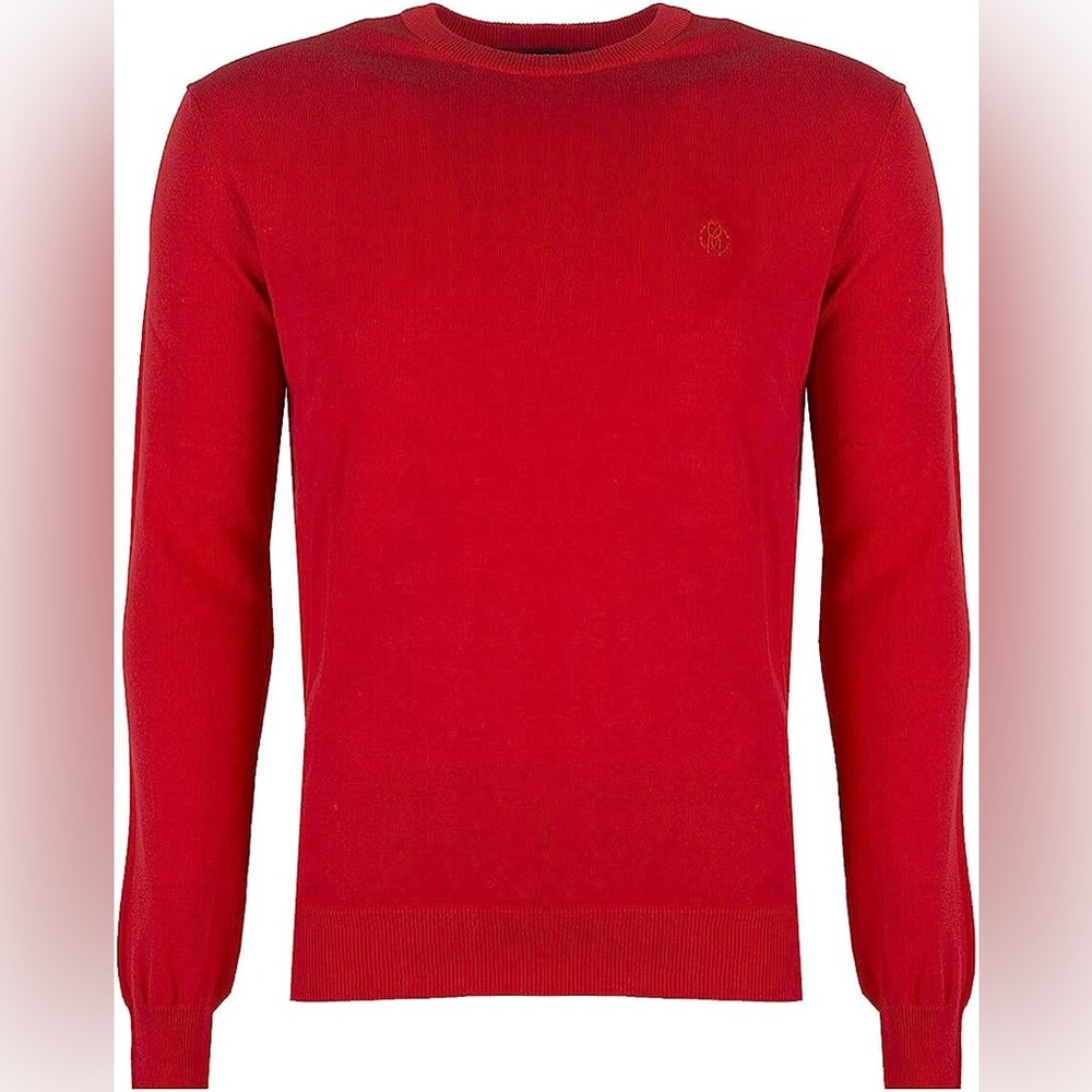 Roberto Cavalli Red Small 100% Cotton Sweater Regular Fit (Pre-owned)